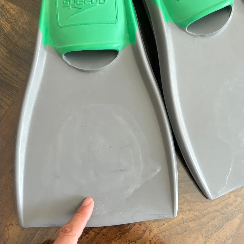 Speedo Aqua and Gray Swim Fins - Picture 7 of 7